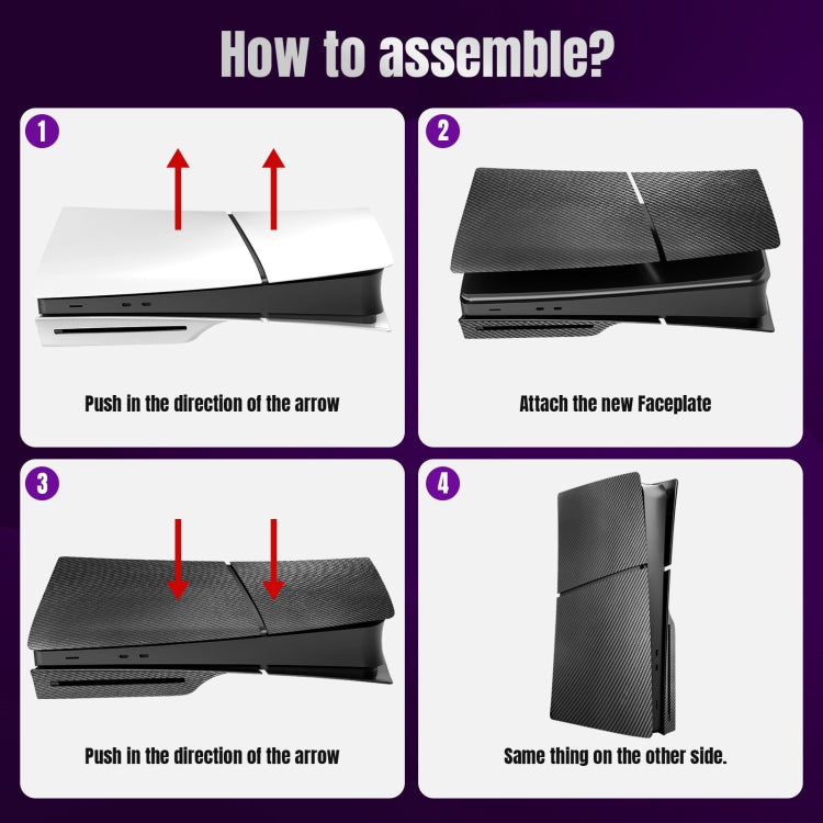 Load image into Gallery viewer, For PS5 Slim Carbon Fiber Replacement Shell Protective Faceplate - Polar Tech Australia
