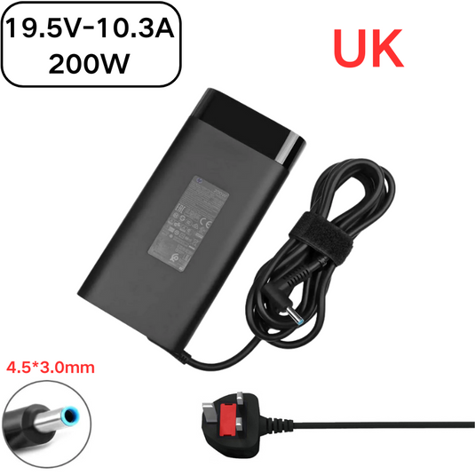 [19.5V-10.3A/200W][4.5x3.0] HP ZenBook 17" Omen 15" Gaming Mobile Workstation Laptop AC Power Supply Adapter Charger - Polar Tech Australia
