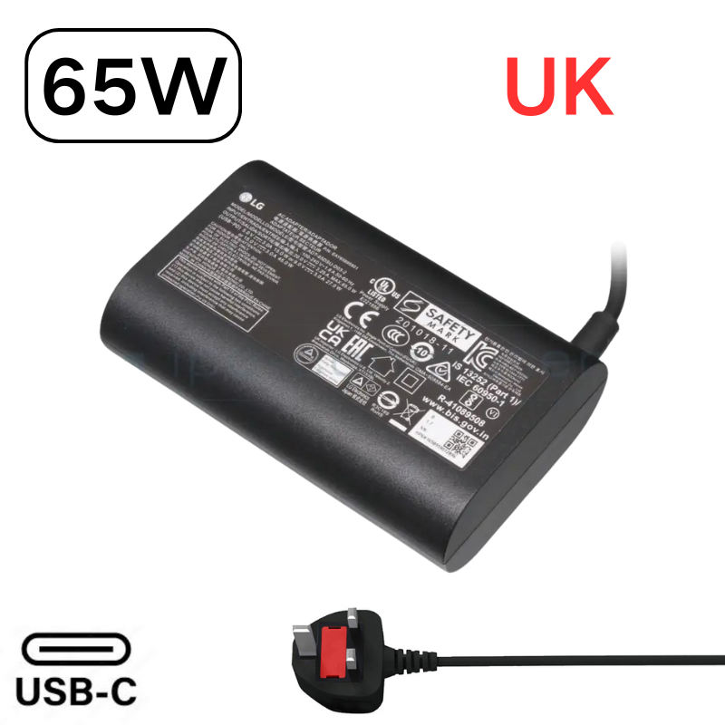 Chargez l&#39;image dans la visionneuse de la galerie, [65W][Type-C] Genuine Original LG Gram USB C - Laptop AC Wall Travel Charger Travel Adapter - Polar Tech Australia
