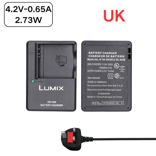 [DE-A60][4.2V-0.65A] Panasonic Lumix DMW-BCK7 DMW-BCK7E Series - Camera Charger Power Supply Adapter