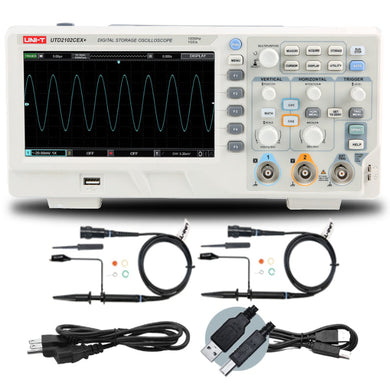 [UTD2102CEX+] UNI-T Digital Storage Oscilloscope (DSO) analyze analog waveforms - Polar Tech Australia