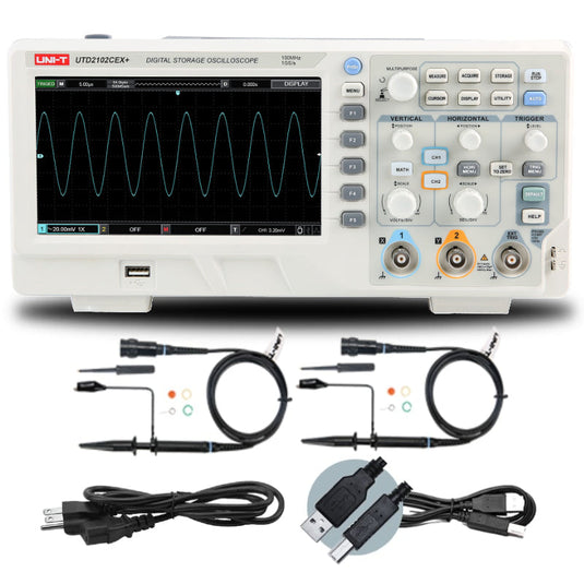[UTD2102CEX+] UNI-T Digital Storage Oscilloscope (DSO) analyze analog waveforms - Polar Tech Australia