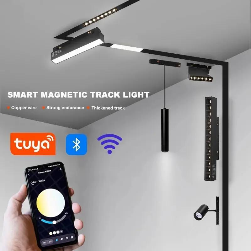 Chargez l&#39;image dans la visionneuse de la galerie, [TUYA Smart Home] Magnetic Track Home Office Smart LED Light System APP Control - Polar Tech Australia
