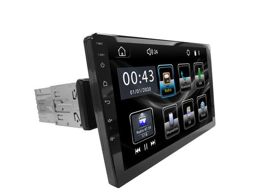 Universal Android 1DIN 10.1 Inch Car Audio Radio WiFi Bt FM 4core 1+16GB Carplay/4G/Am/RDS/DSP Car Stereo DVD GPS Multimedia Player - Polar Tech Australia
