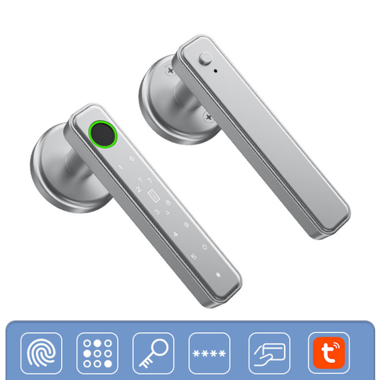 [TUYA Smart Home] Tuya Smart Fingerprint Wireless Biometric Passcode Apartment Room Wood Door Lock - Polar Tech Australia