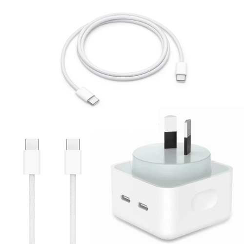 Apple 35W Dual C Port Fast PD Type-C USB-C Port Wall Charger Traveller Power Adapter - (AU Plug) - Polar Tech Australia