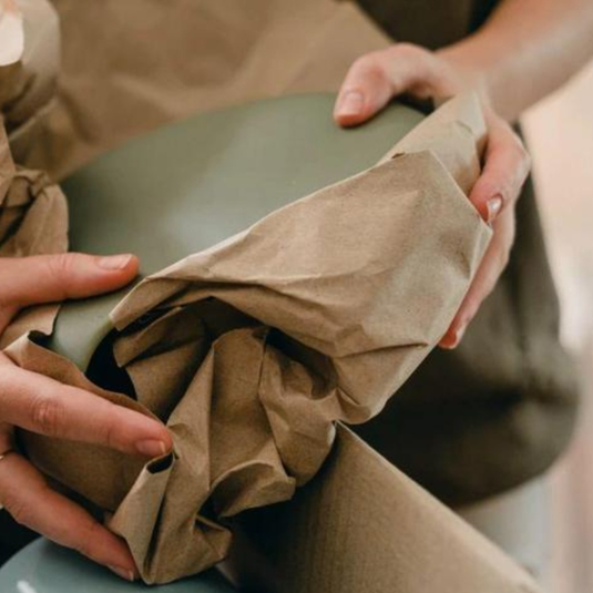 [50PCS] Honeycomb Kraft Packing Paper for Fragile Items, Eco-Friendly Wrapping and Cushioning Paper for Moving, Ceramics and Shipping