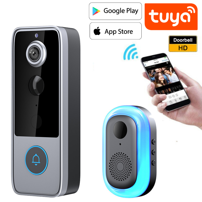 Load image into Gallery viewer, [Tuya Smart Home][With Chime] Tuya HD IP66 Wireless Remote Home Video Voice Intercom WIFI Doorbell - Polar Tech Australia
