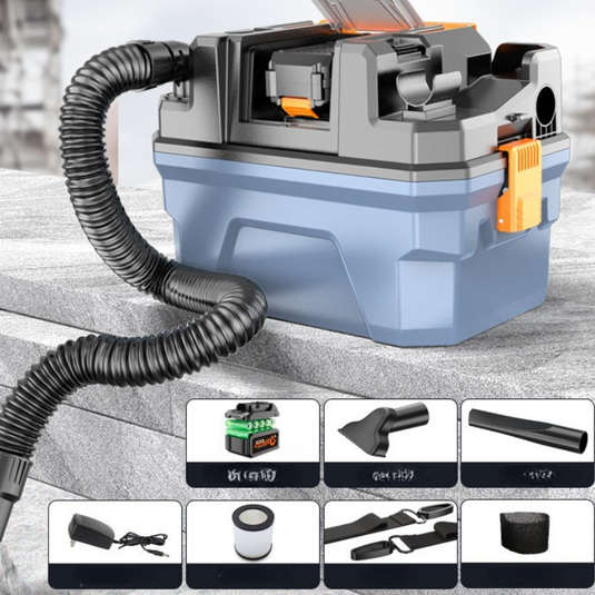 15L Tool Box Style Portable Wireless Industrial Electric Wet/Dry Vacuum Cleaner Rechargeable Battery