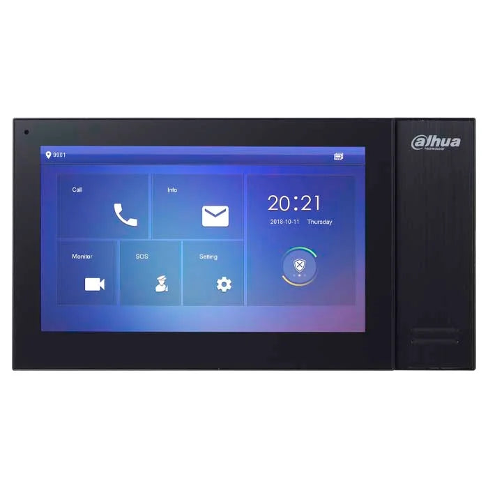 Load image into Gallery viewer, [VTH2421FB-P] Dahua IP Intercom System Villa Indoor Monitor 7 Inch Touch Screen PoE BLACK - Polar Tech Australia
