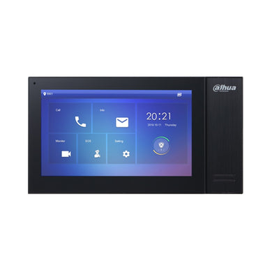 [DHI-VTH2421FB-P] Dahua IP Indoor 7inch Residential / Apartment Intercom Touch Screen Monitor Black - Polar Tech Australia