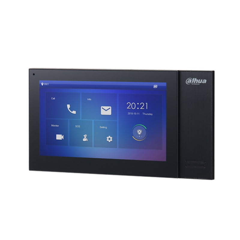 Load image into Gallery viewer, [DHI-VTH2421FB-P] Dahua IP Indoor 7inch Residential / Apartment Intercom Touch Screen Monitor Black - Polar Tech Australia
