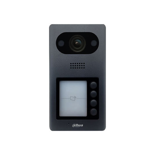 [DHI-VTO3211D-P4-S1] Dahua IP Video 4 Button Black Residential Intercom Door Station with 2MP Camera and Card Reader IP65 IK08 - Polar Tech Australia