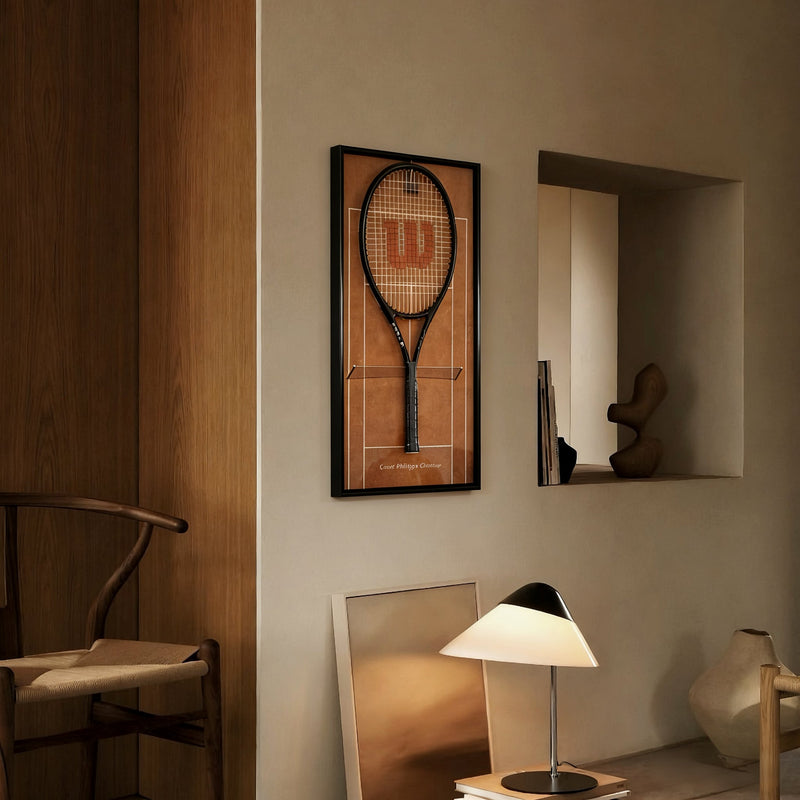 Cargue la imagen en el visor de la galería, Roland Garros &amp; French Open Inspired Tennis Racket Display Frame – Wall Mount Holder - Polar Tech Australia
