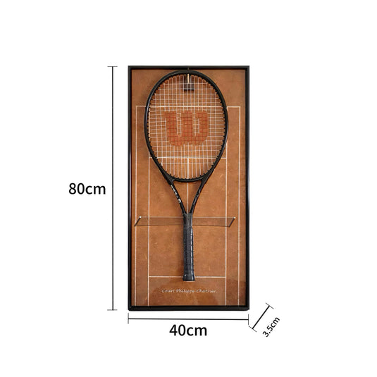 Roland Garros & French Open Inspired Tennis Racket Display Frame – Wall Mount Holder - Polar Tech Australia