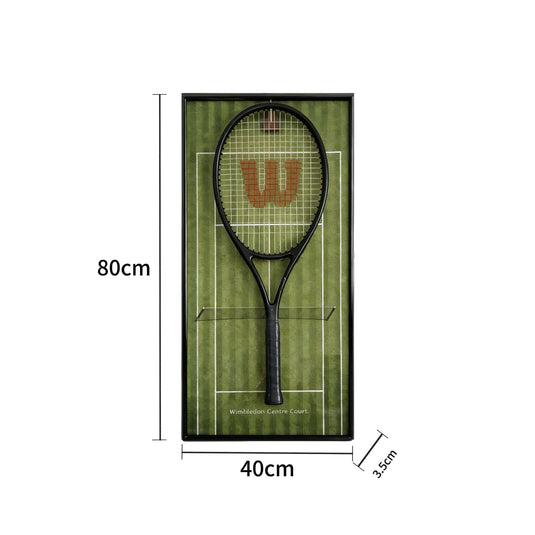 Wimbledon Tennis Tournament Racket Display Frame – Premium Wall Mount Holder & Decor - Polar Tech Australia