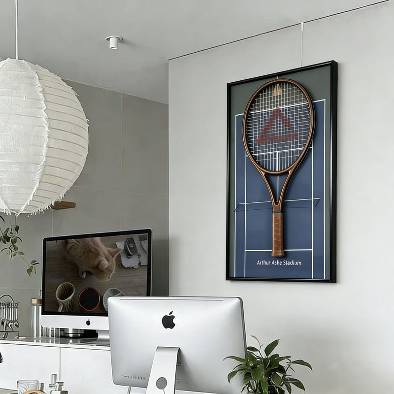 Chargez l'image dans la visionneuse de la galerie, US Open-Inspired Tennis Racket Display Frame – Collect &amp; Showcase Your Racket - Polar Tech Australia
