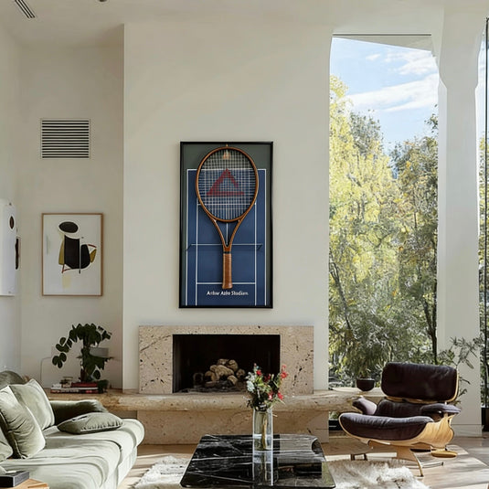 US Open-Inspired Tennis Racket Display Frame – Collect & Showcase Your Racket - Polar Tech Australia