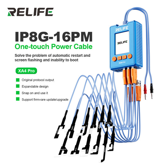 [XA4 Pro] RELIFE One-Touch Power Cable – For iPhone Battery Protocol Testing & Instant Boot-Up