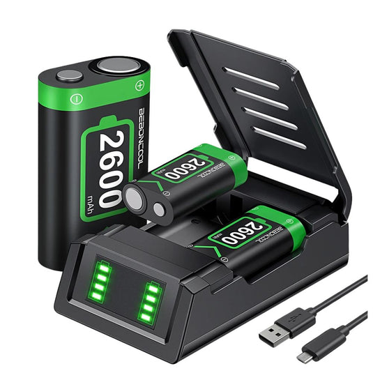 Pack de batterie de secours pour manette sans fil Xbox One S et série X, 2 pièces et chargeur rapide