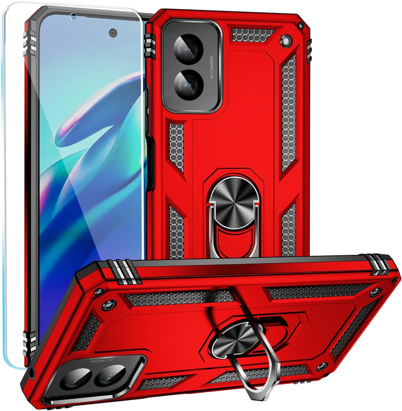 Cargue la imagen en el visor de la galería, [Magnetic Ring Kickstand][Slide Camera Cover] Motorola Moto G Power 2024 - Shield Shockproof Rugged Heavy Duty Case - Polar Tech Australia
