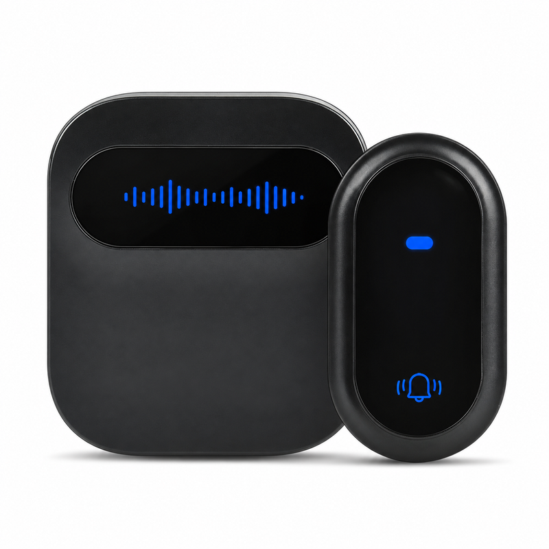 Load image into Gallery viewer, Wireless Doorbell Kit with Push Buttons &amp; Plug-In Receiver Self Powered Battery-Free
