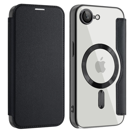 [Magsafe Compatible][With Card Slot] Apple iPhone 16e Golden Shield Magnetic Flip Leather Case - Polar Tech Australia