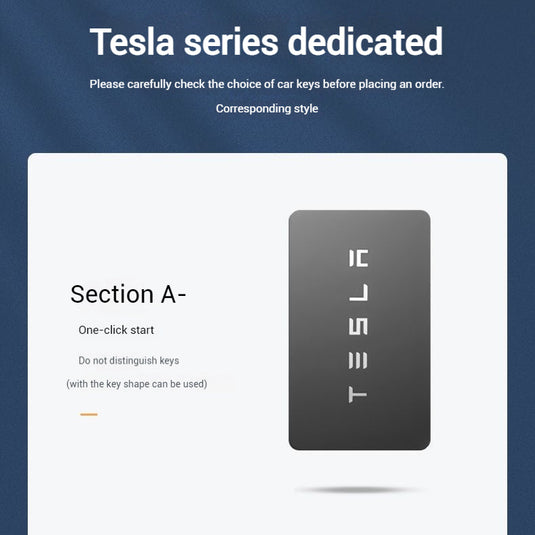 Tesla Alloy-Framed Leather Card Key Case for Model 3 & Model Y