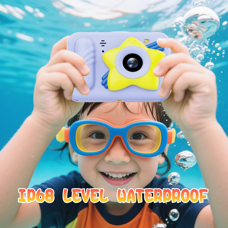 Cargue la imagen en el visor de la galería, [Depth 1.5M Max] High-Definition IP68 Waterproof Kids Camera With Triangular Stand &amp; Safety Strap - Polar Tech Australia
