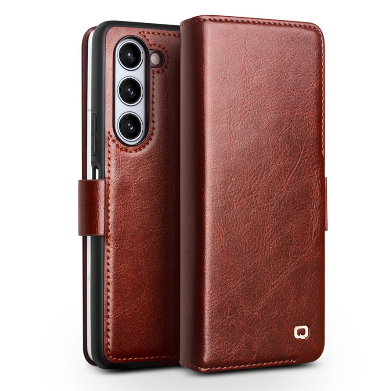 Load image into Gallery viewer, [Built-in Card Slot] Samsung Galaxy Z Fold7 Folding Genuine Leather Wallet Protective Case
