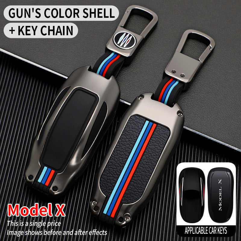 Load image into Gallery viewer, Tesla Metal Car Key Fob Casefor Model X
