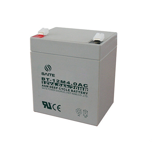 [BT-12M4.0AC] 12V/4.0Ah Battery Valve Regulated Sealed Lead-Acid UPS Battery Back up - Polar Tech Australia