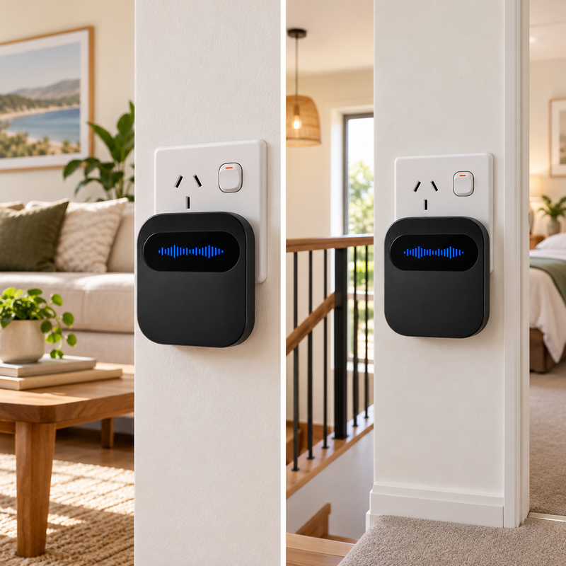 Load image into Gallery viewer, Wireless Doorbell Kit with Push Buttons &amp; Plug-In Receiver Self Powered Battery-Free
