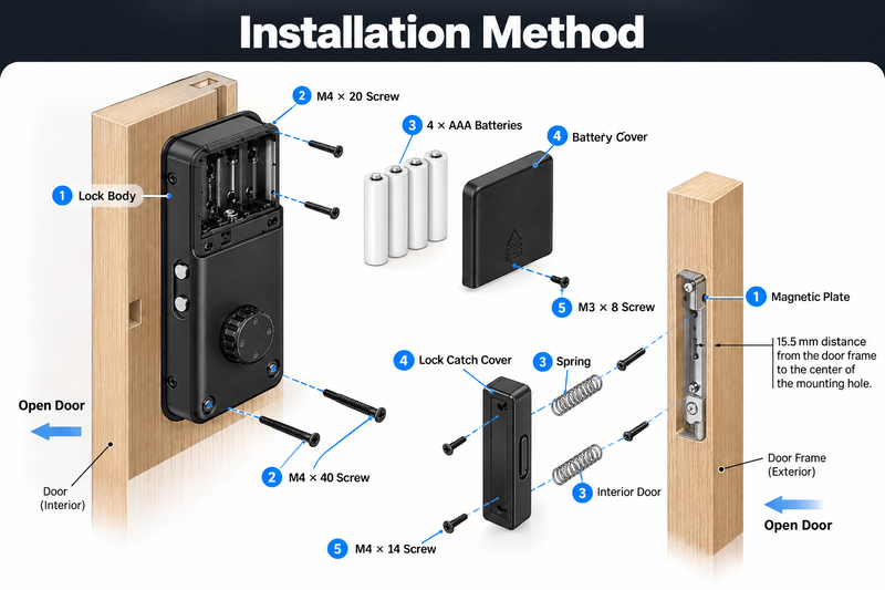 Load image into Gallery viewer, Moes Tuya Wireless NFC Bluetooth APP Control Concealed Smart Door Lock
