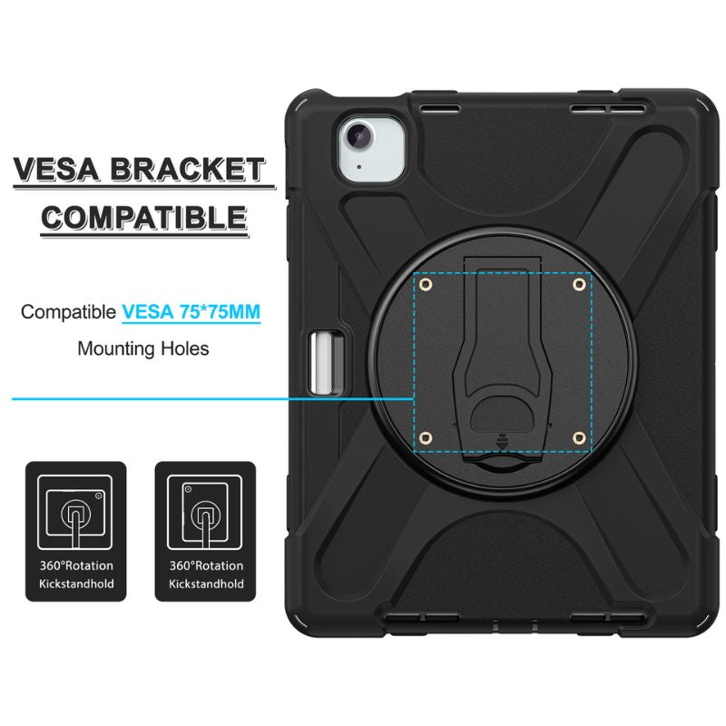 Chargez l&#39;image dans la visionneuse de la galerie, Apple iPad Air 6/6th  11&#39;&#39; &amp; Air 4/5 10.9&#39;&#39; &amp; Pro 1/2/3/4 11&#39;&#39; - 360 Degree Rotate Shockproof Heavy Duty Tough Stand Case Cover With Pen Holder - Polar Tech Australia
