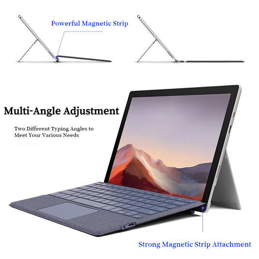 [With RGB Backlit] Microsoft Surface Pro 8/9/10/X/11 - Compatible with Lightweight Wireless Bluetooth Magnetic Touch Keyboard