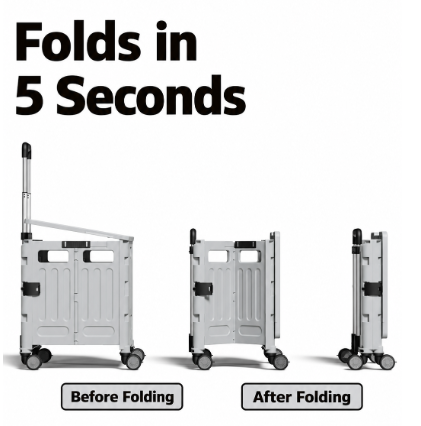 Load image into Gallery viewer, Portable Folding Shopping Trolley Cart for Groceries, Parcels &amp; Camping
