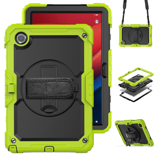 [Built-in 360° Rotating Hand Strap & Stand] Lenovo Idea Tab 11” 2025 (TB336FU/TB336ZU) Shockproof With Screen Protector Pencil Holder Heavy Duty Series Case - i-Station Mobile Phone & Electronic Device Repair and Accessories
