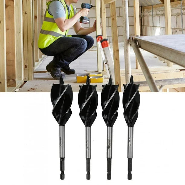 Cargue la imagen en el visor de la galería, Woodworking Twist Drill Bit Auger Drill Garden Auger Square Hole Drill Bit (8 - 35mm)
