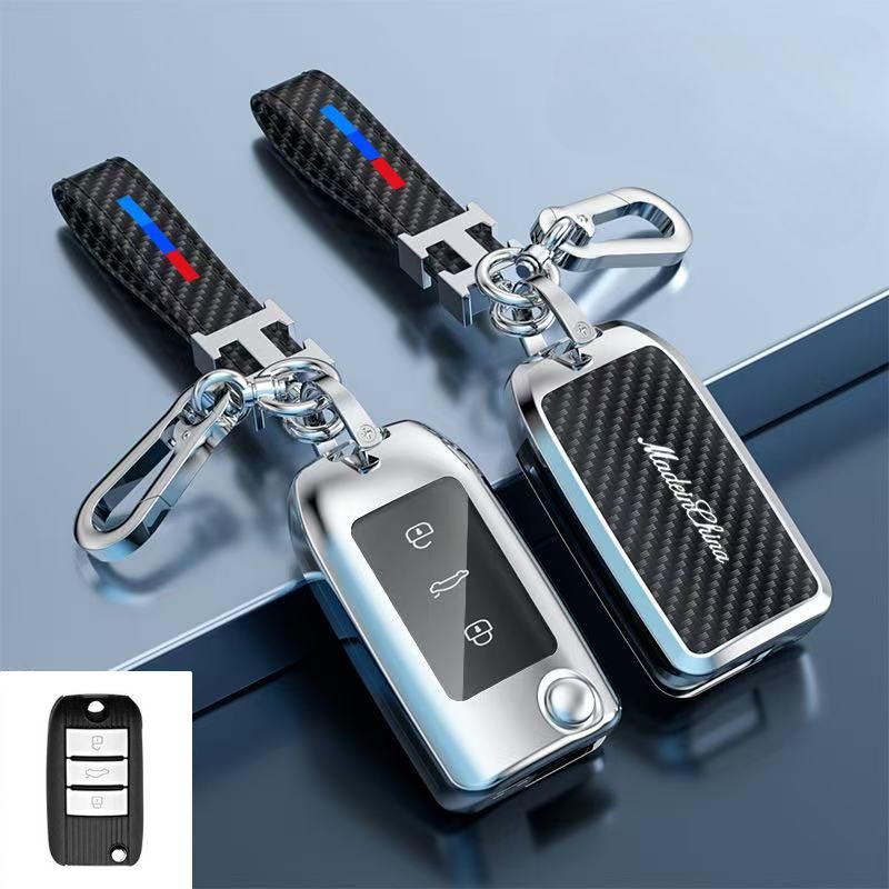 Chargez l&#39;image dans la visionneuse de la galerie, Roewe Zinc Alloy + Carbon Fiber Texture Car Key Fob Case Cover For RX3, RX5, RX5 Plus, RX8, ERX5, i5, i6
