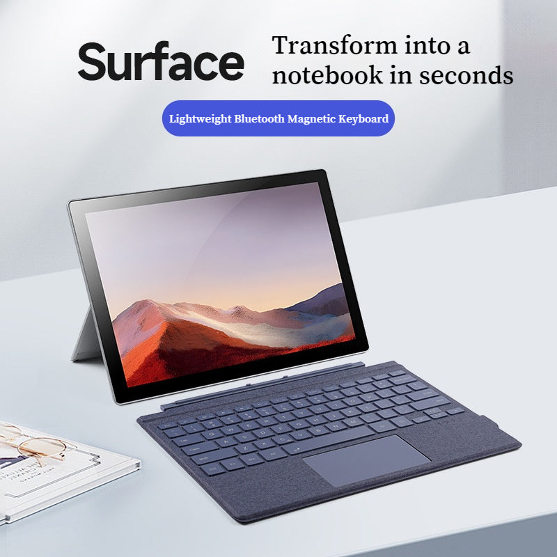 Chargez l&#39;image dans la visionneuse de la galerie, [With RGB Backlit] Microsoft Surface Pro 3/4/5/6/7/7 Plus - Compatible Ultra Thin Wireless Bluetooth Magnetic Touch Keyboard
