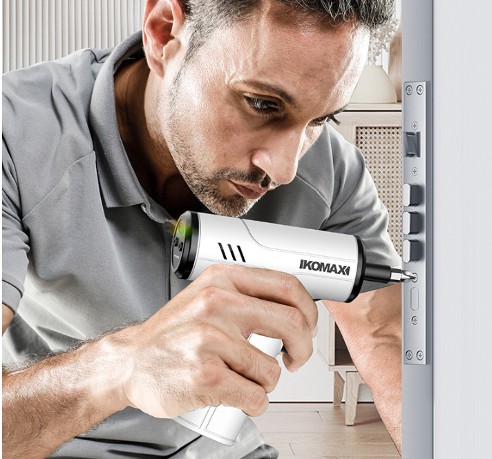 Load image into Gallery viewer, Komax White Portable USB Rechargeable 4 Speed Cordless Electric Screwdriver with LED
