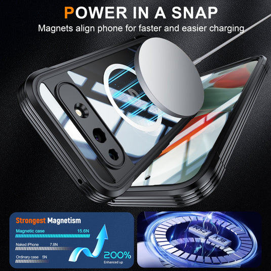 [Magsafe Compatible][Built-in Glass Screen Protector] Google Pixel 10A - Transparent Full Covered Shockproof Lifeproof Series Case - Polar Tech Australia