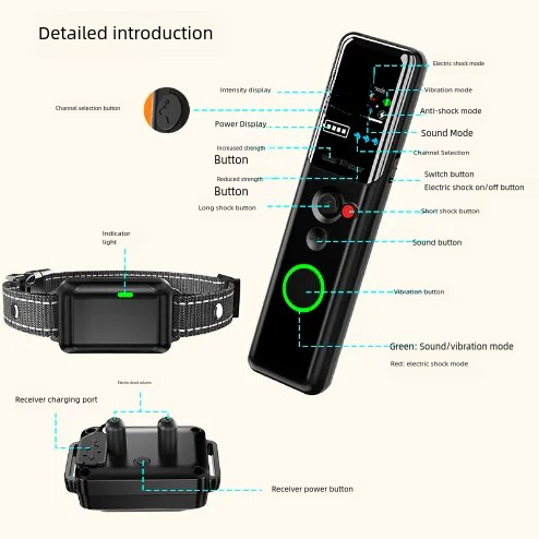 Load image into Gallery viewer, PAPANI Intelligence Rechargeable Remote control Dog Training waterproof Digital display Collar - Polar Tech Australia
