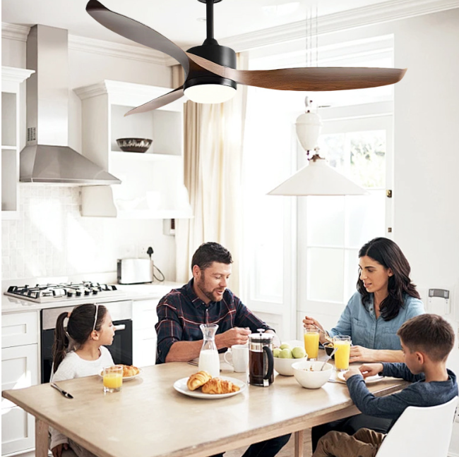 Chargez l'image dans la visionneuse de la galerie, Tuya Smart DC Ceiling Fan with LED Light – Tuya WiFi App Control, 3 Colour Lighting, 6 Speeds, APP Remote Control, Grain Blades
