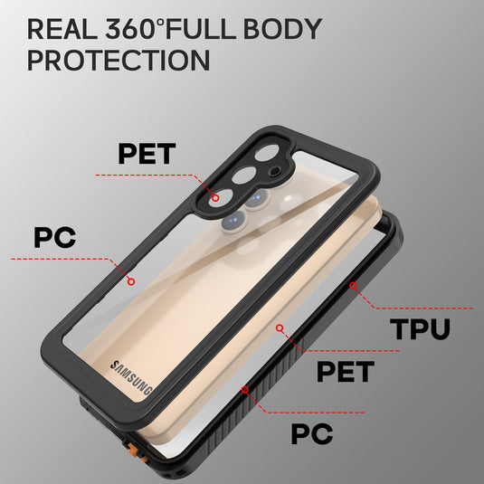 [FM Series] Samsung Galaxy S25 Plus - Redpepper Full Covered Waterproof Heavy Duty Tough Armor Case - Polar Tech Australia