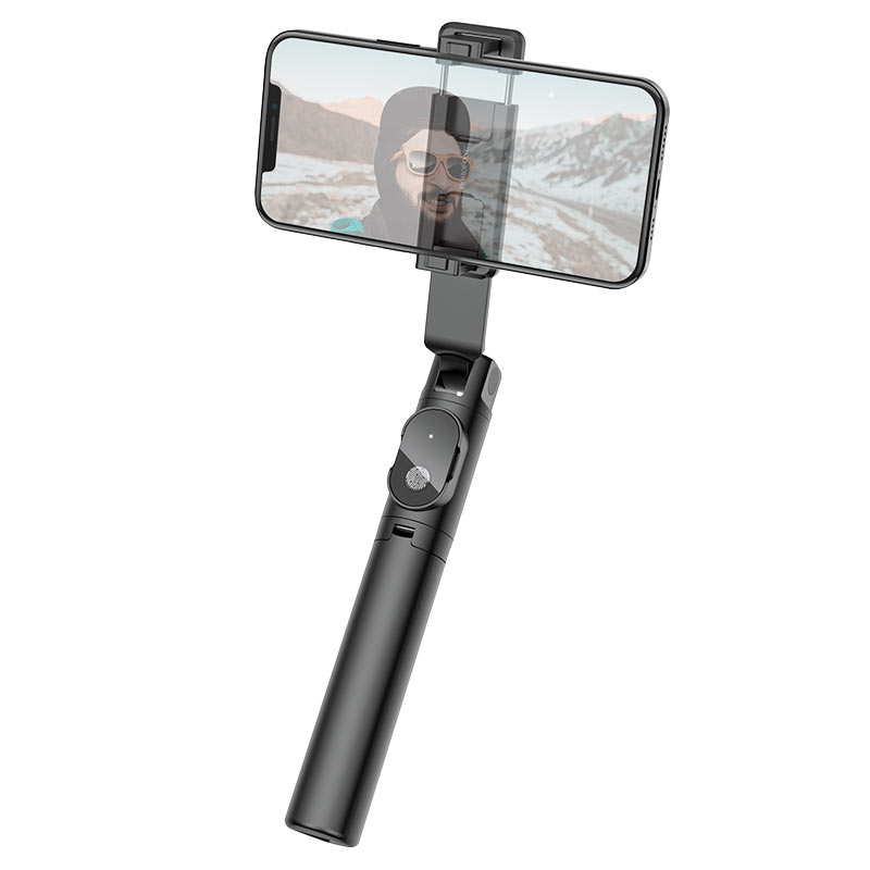 Load image into Gallery viewer, [BY7] BOROFONE Aluminum Alloy Dual Usage Selfie Stick &amp; Desktop Holder With Wireless Control &amp; Light - Polar Tech Australia
