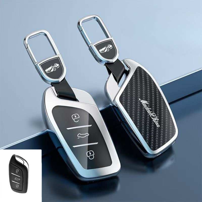 Chargez l&#39;image dans la visionneuse de la galerie, Roewe Zinc Alloy + Carbon Fiber Texture Car Key Fob Case Cover For RX3, RX5, RX5 Plus, RX8, ERX5, i5, i6
