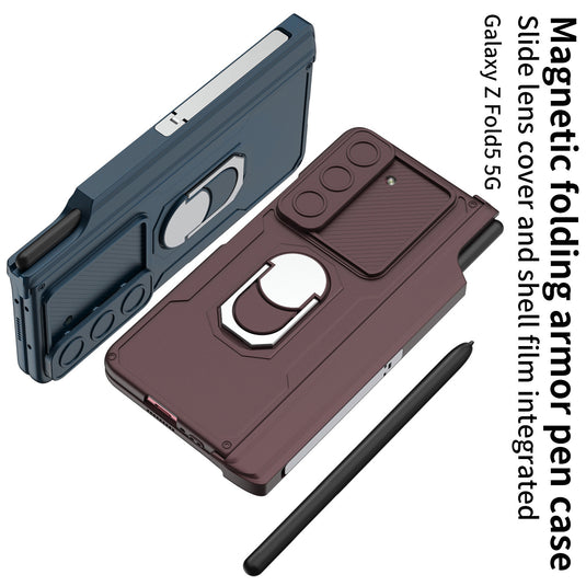 Samsung Galaxy Z Fold 5 (SM-F946) Heavy Duty Drop Proof Camera Protection Ring Holder Case - Polar Tech Australia