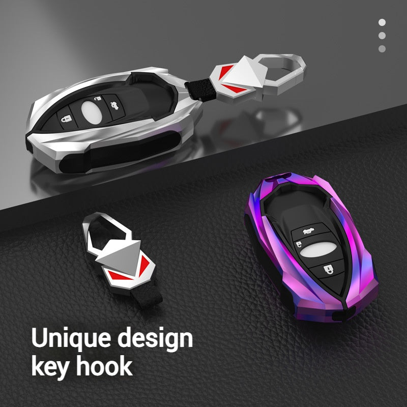 Chargez l&#39;image dans la visionneuse de la galerie, Subaru Mech-style Metal + TPU Full Protection Car Key Fob Case Cover For Outback, Forester, Impreza, WRX, XV, Crosstrek, Legacy
